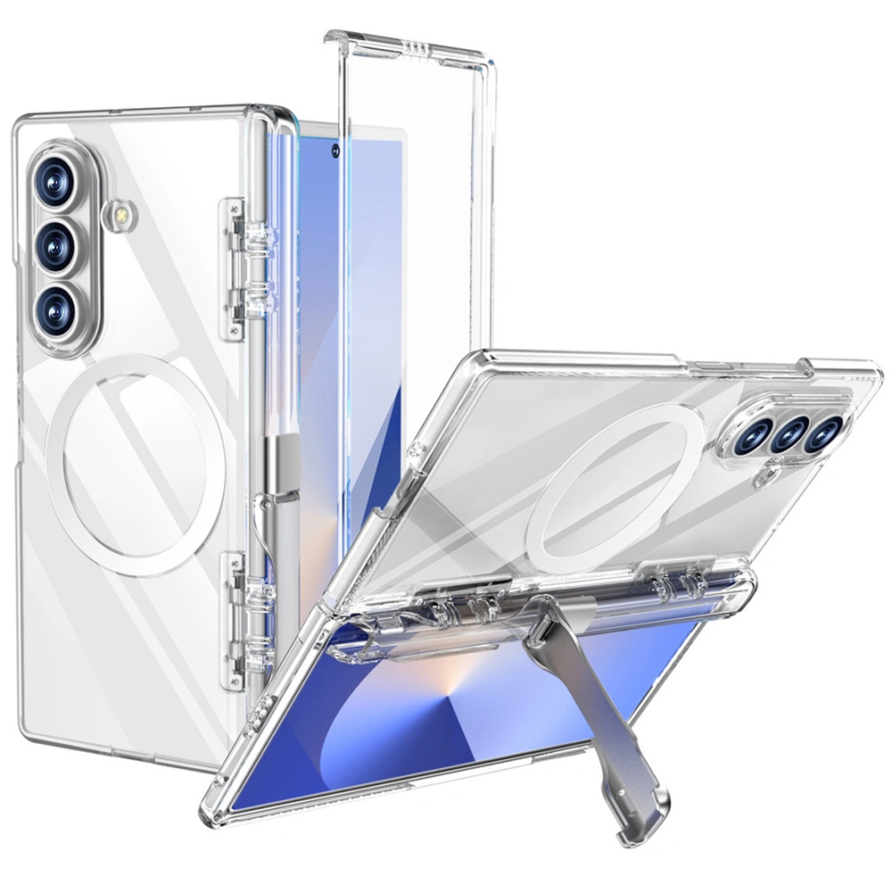 Schutzhülle Für Samsung Galaxy Z Fold7 5g, Mit Displayschutzfolie Aus Glas, Magsafe-kompatibel, Transparent