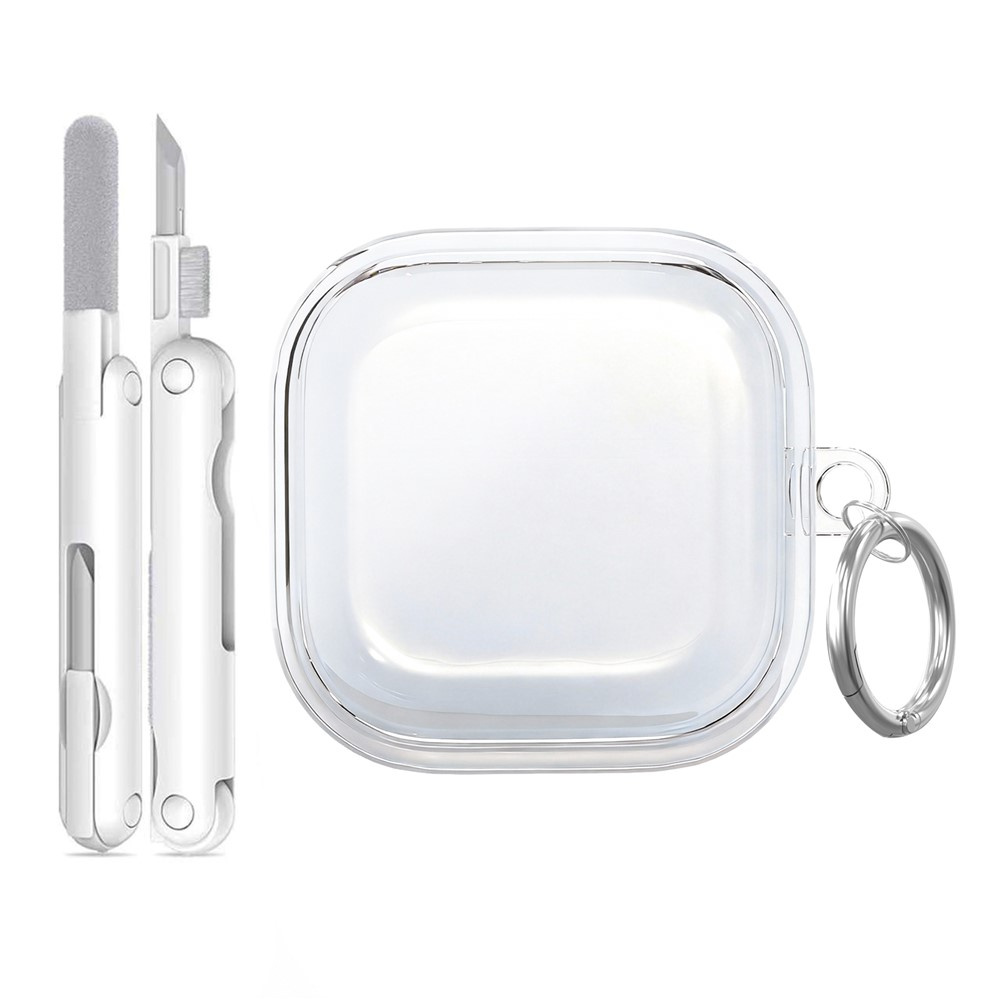 Silikonhülle Für Samsung Galaxy Buds4 / Buds4 Pro, Mit Karabinerhaken, Inklusive Reinigungsset, Transparent