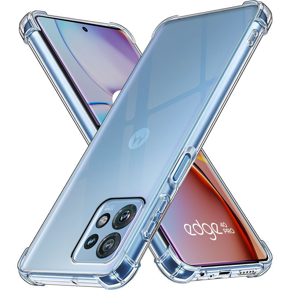 Schutzhülle Für Motorola Edge 40 Pro, Stoßfest, Transparent