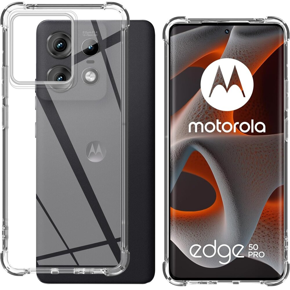 Schutzhülle Für Motorola Edge 50 Pro, Stoßfest, Transparent