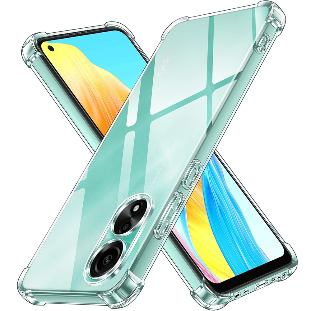 Schutzhülle Für Oppo A78 4g, Stoßfest, Transparent