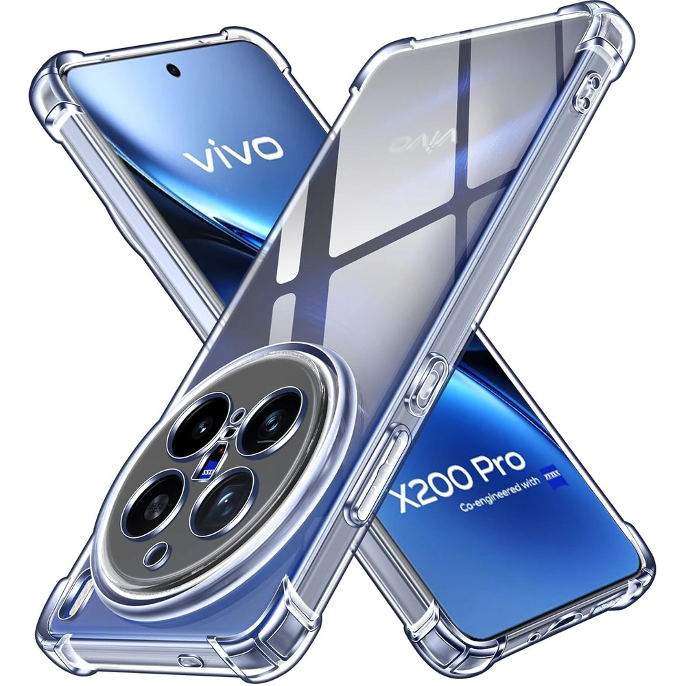 Schutzhülle Für Vivo X200 Pro 5g, Stoßfest, Transparent