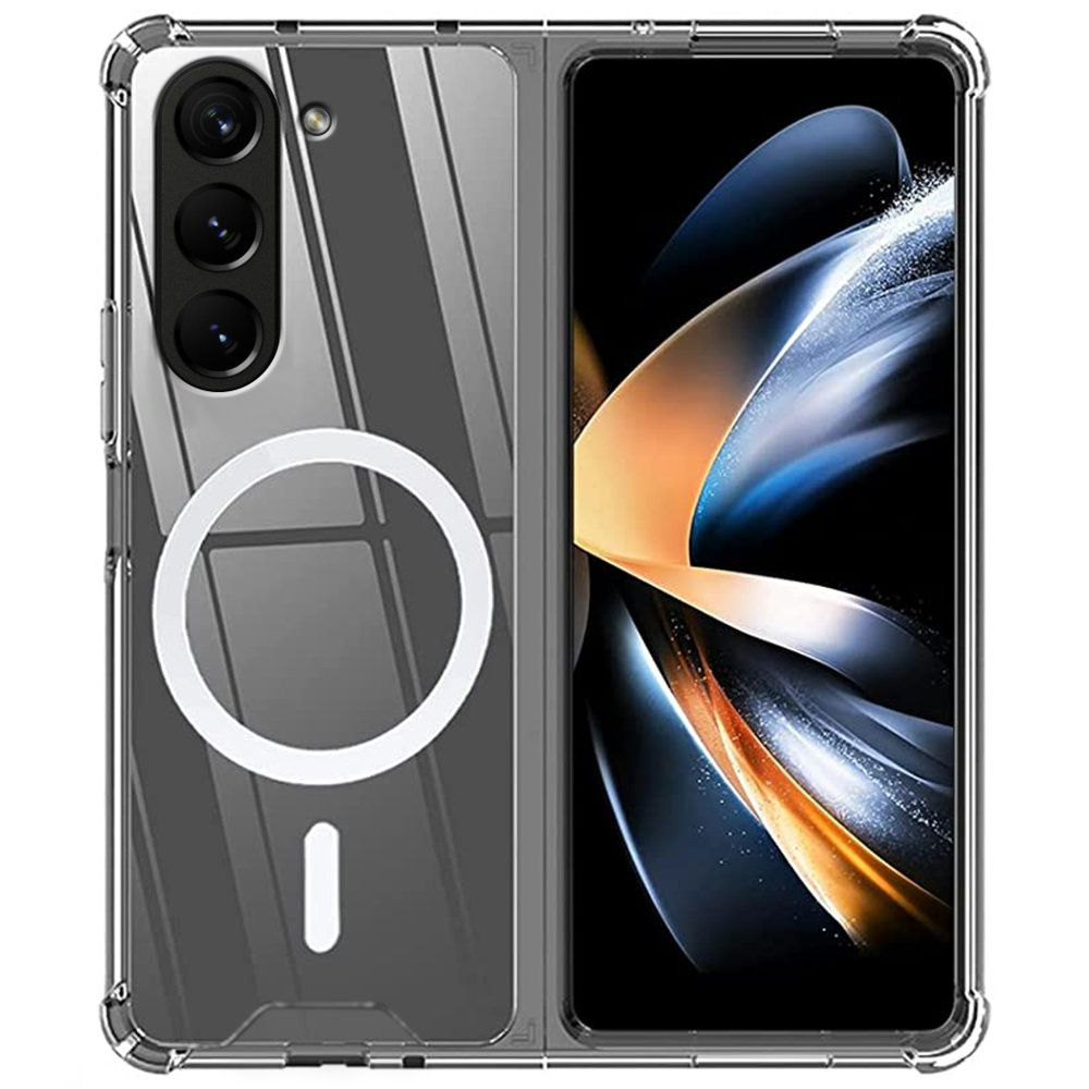 Samsung Galaxy Z Fold5 5g Hülle Mit Magsafe-funktion, Stoßfest, Magnetisch, Transparent