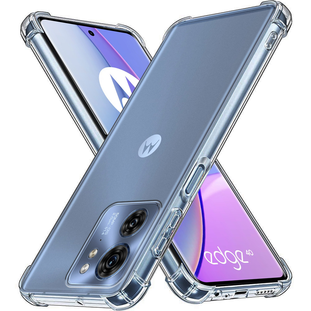 Schutzhülle Für Motorola Edge 40, Stoßfest, Transparent