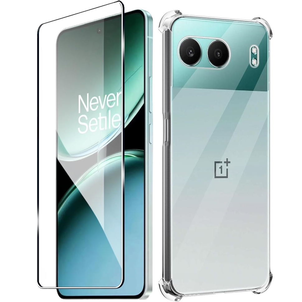 Schutzhülle Für Oneplus Nord 4, Stoßfest + 9h-hartglas, Transparent