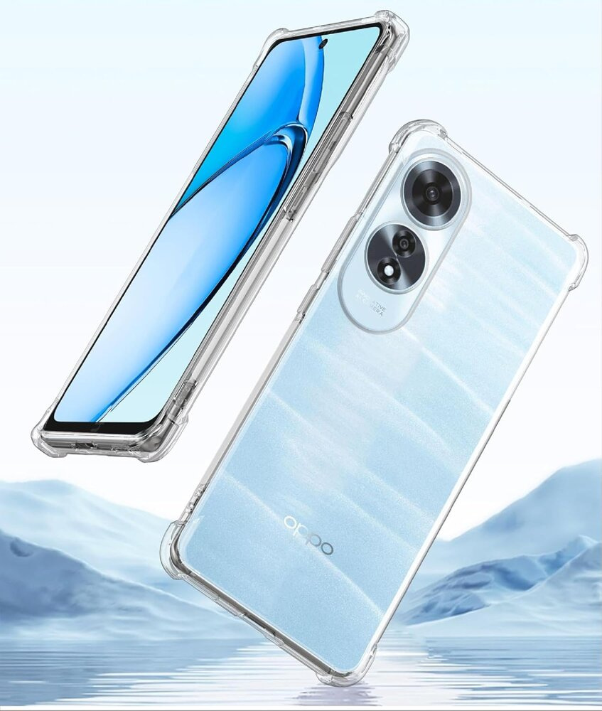 Fallfeste Hülle + 9h-gehärtetes Glas Für Oppo A60, Transparent
