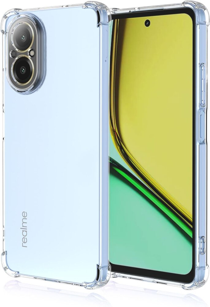 Schutzhülle Für Realme C67 4g, Stoßfest, Transparent + 9h-glas