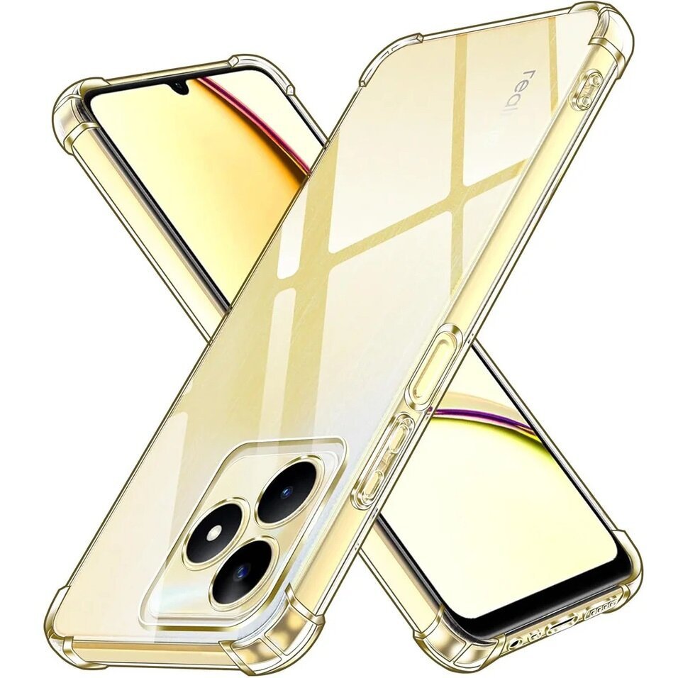 Realme Note 50 Hülle, Stoßfest, Transparent