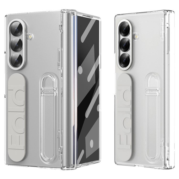 Hülle Mit Griff Und Ständer Für Samsung Galaxy Z Fold7 – Transparent