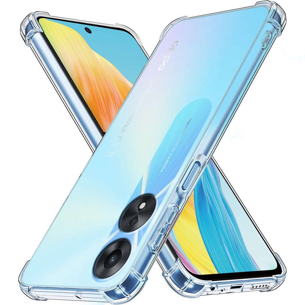 Schutzhülle Für Oppo A38 / A18, Stoßfest, Transparent