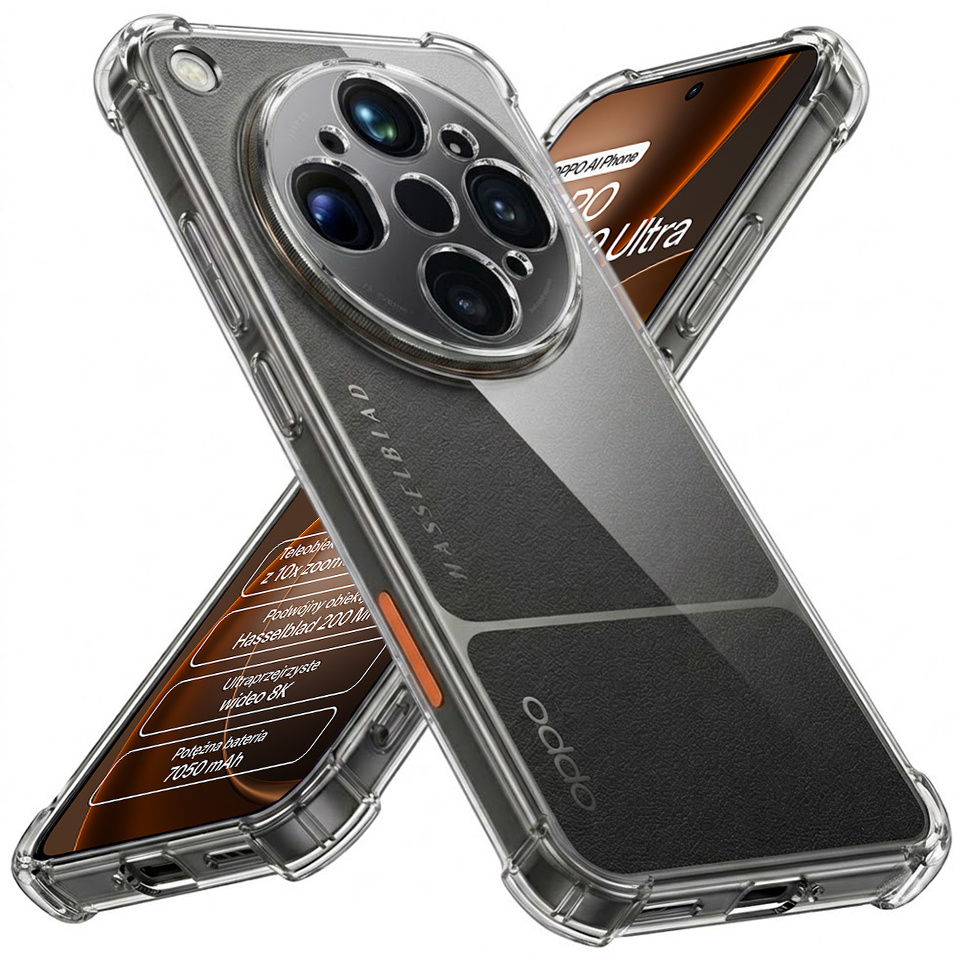 Oppo Find X9 Ultra Hülle, Stoßfest, Transparent