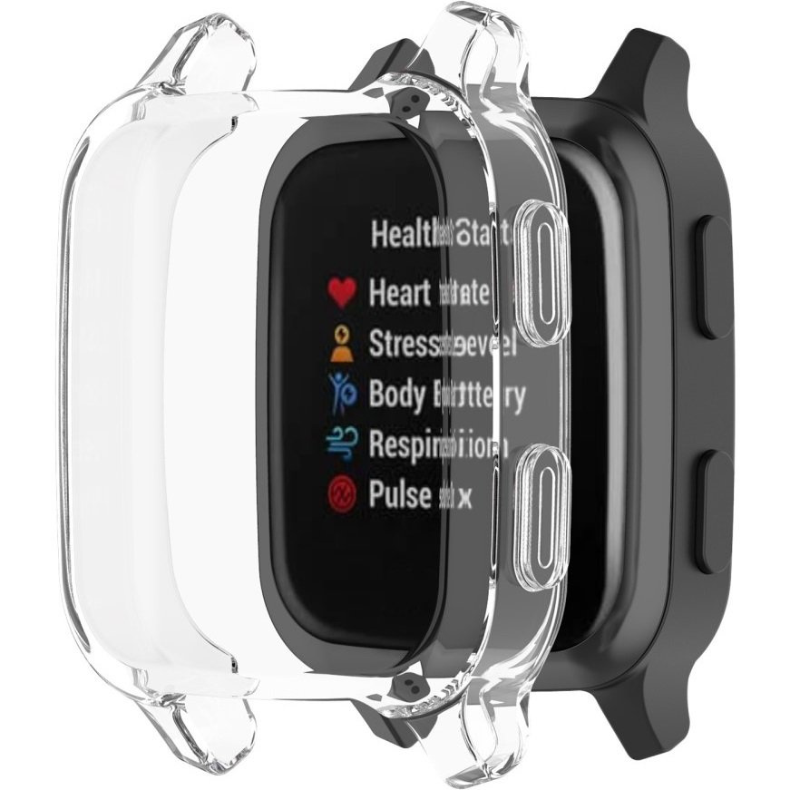 2-in-1-hülle Mit Displayschutzfolie Für Garmin Venu Sq, Transparent