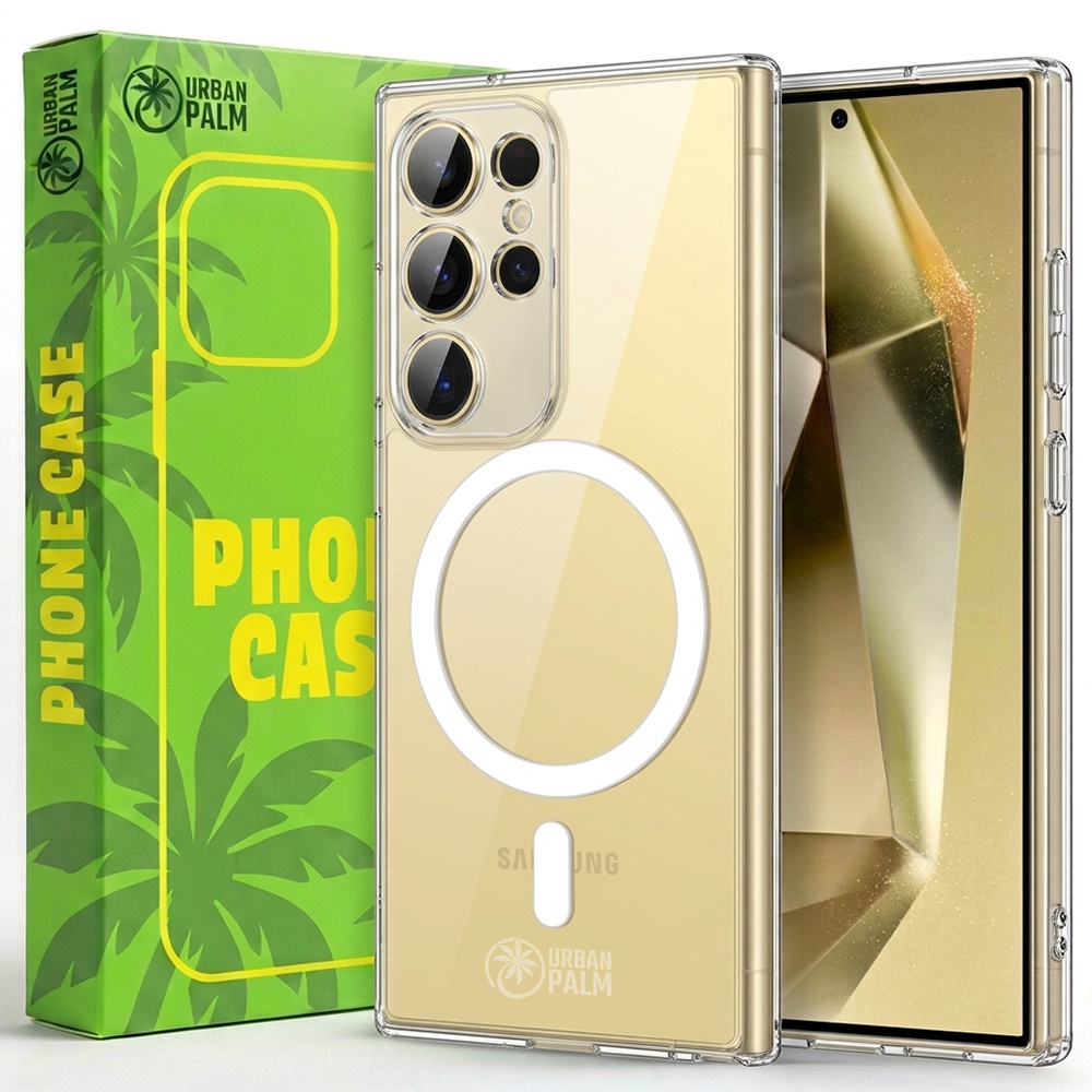 Urbanpalm Hülle Für Samsung Galaxy S24 Ultra, Mit Magsafe-unterstützung, Transparent