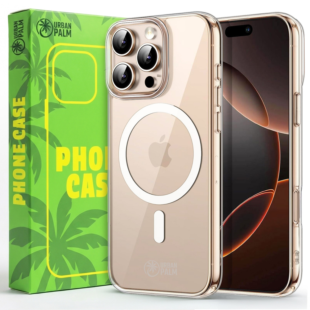 Urbanpalm Iphone 16 Pro Hülle, Magsafe-kompatibel, Transparent