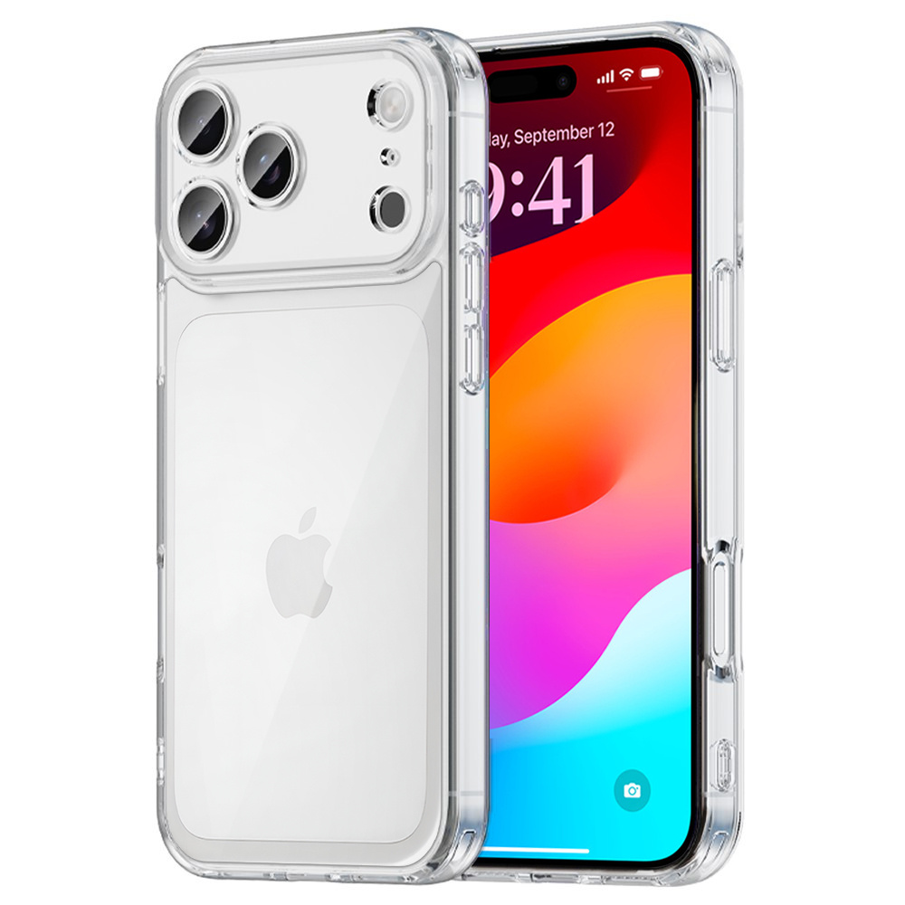 Hülle Für Iphone 17 Pro Max, Silikon Mit Harter Rückseite, Transparent