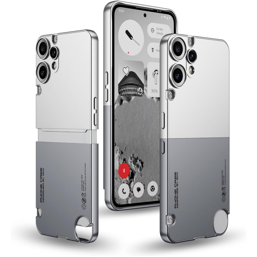 Cmf Nothing Phone 2 Pro Hülle – Kontrast-vollschutzhülle – Silber/grau
