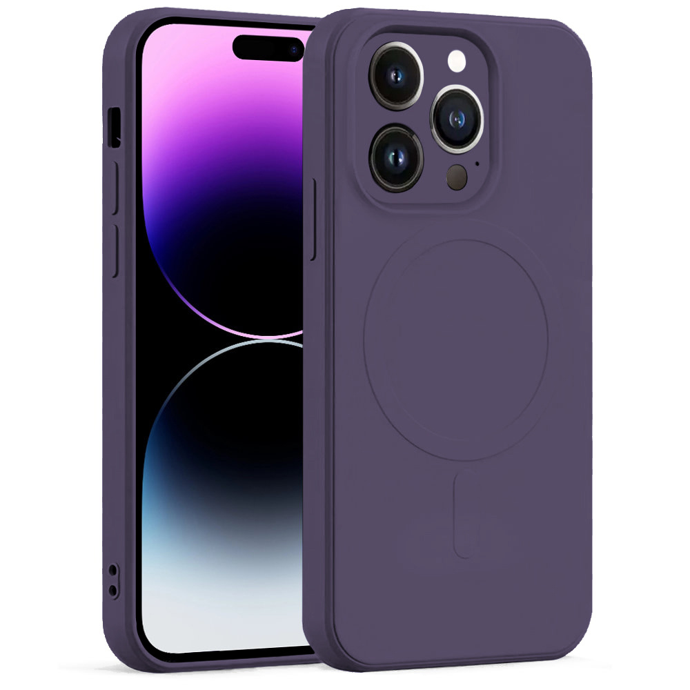 Silikon-magnethülle Für Iphone 14 Pro Max, Lila