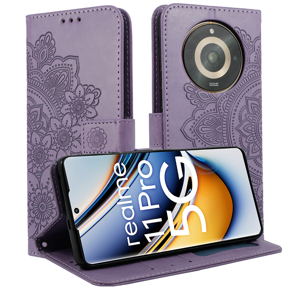 Klapphülle Für Realme 11 Pro 5g / Pro+ 5g, Mandala, Lila