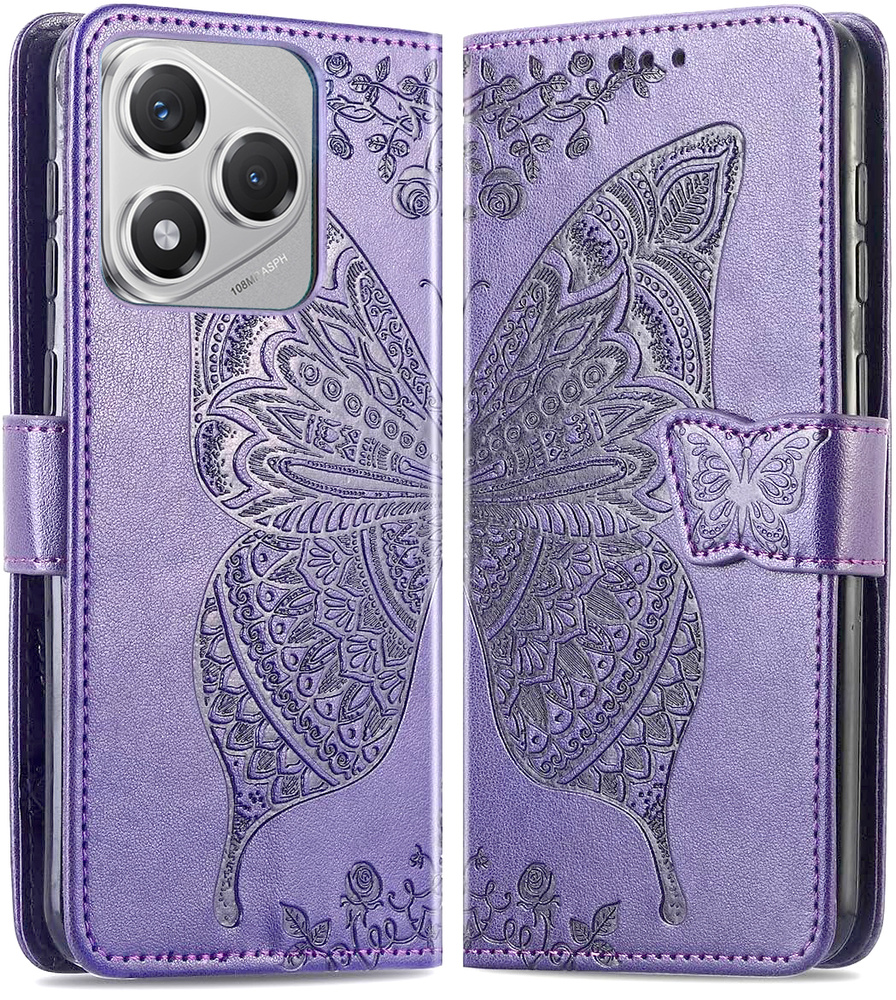 Klapphülle Für Honor 400 Lite, Schmetterling, Lila