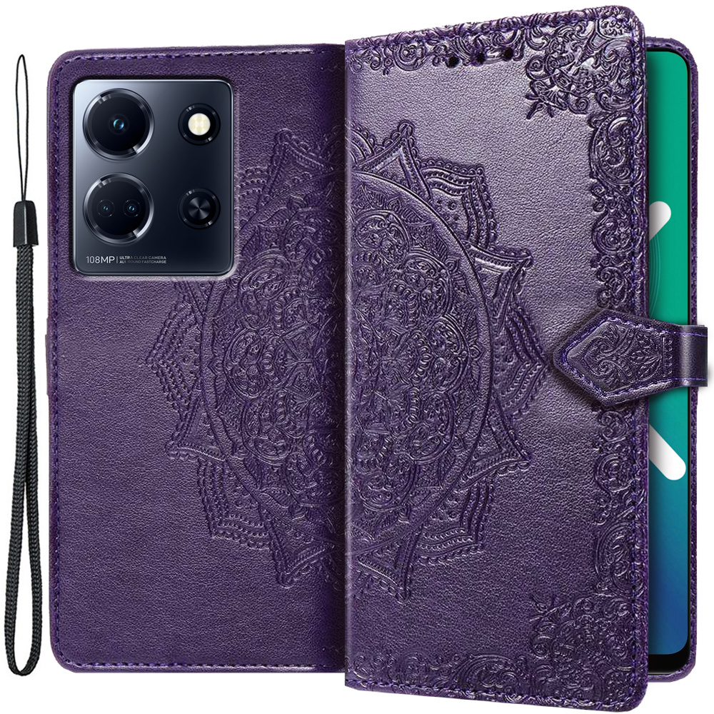 Klapphülle Für Infinix Note 30 5g, Mandala, Lila