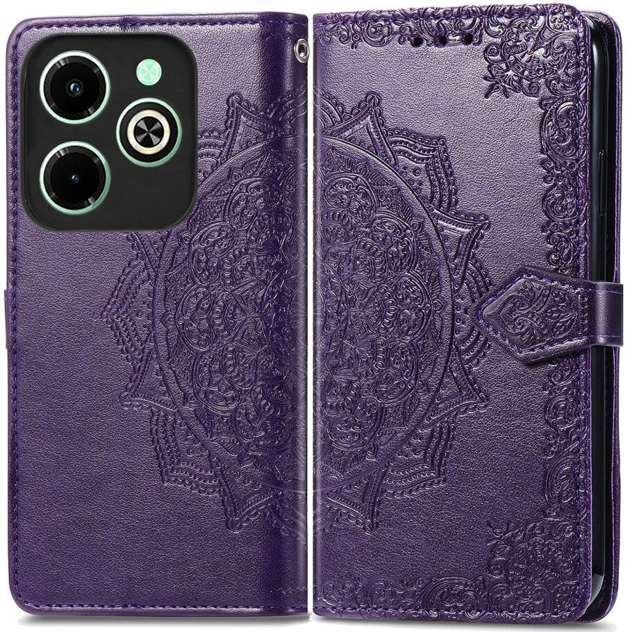 Klapphülle Für Infinix Hot 40i, Mandala, Lila