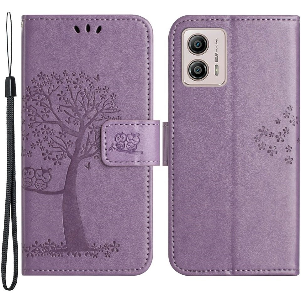 Klapphülle Für Motorola Moto G53 / G23 / G13, Baum, Lila