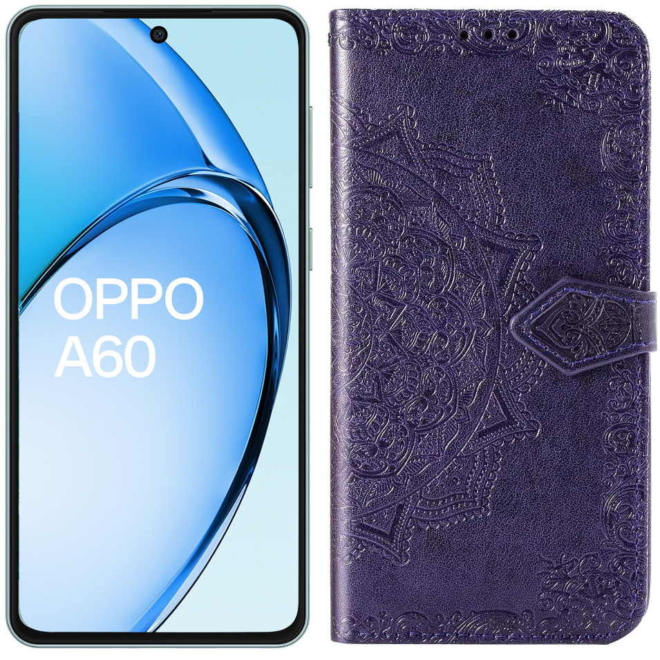 Klapphülle Für Oppo A60, Mandala, Lila