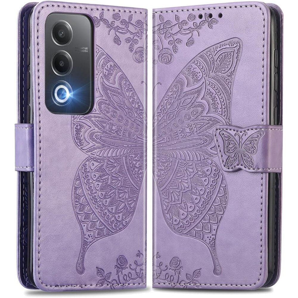 Klapphülle Für Oppo A80, Schmetterling, Lila