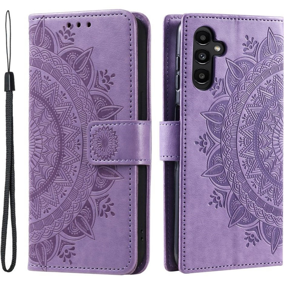 Samsung Galaxy A34 5g Klapphülle, Mandala, Lila