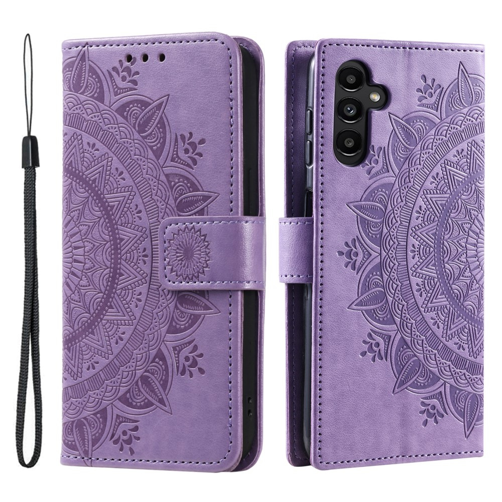 Samsung Galaxy A35 5g Klapphülle, Mandala, Lila