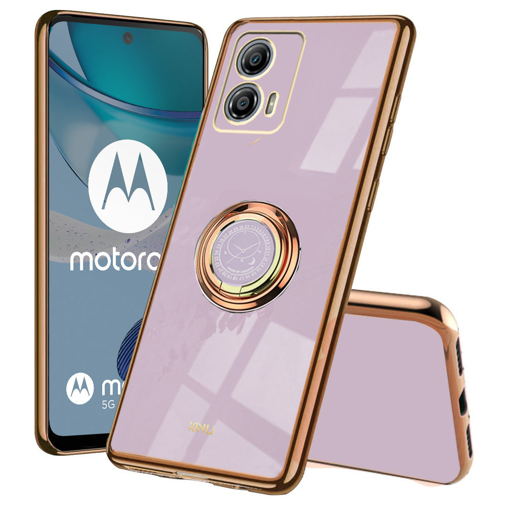 Hülle Für Motorola Moto G53 5g, Electro Ring, Lila