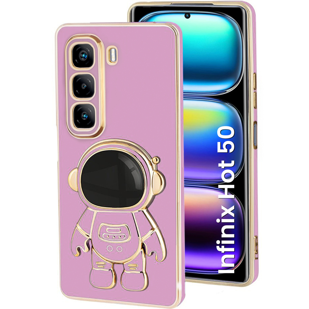 Hülle Für Infinix Hot 50 4g, Astronaut, Lila