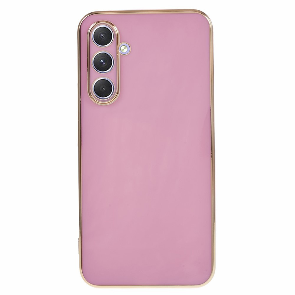 Schutzhülle Für Samsung Galaxy A15, Glamour Camshield, Lila + 9h-glas