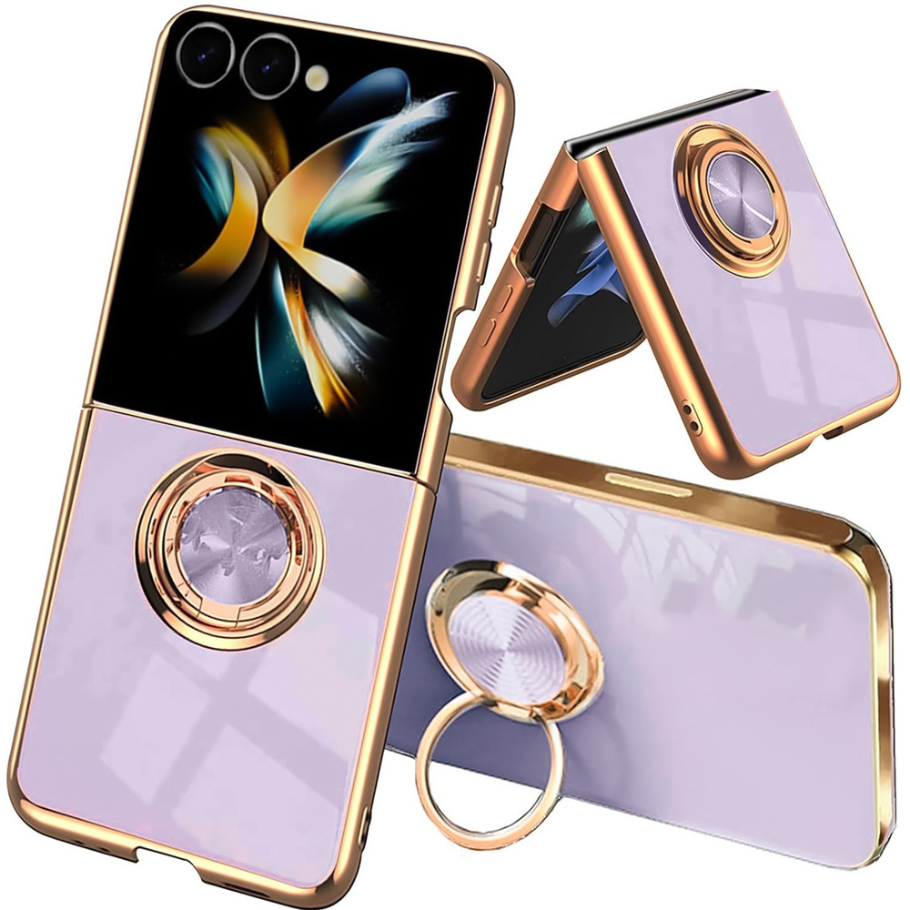 Schutzhülle Für Samsung Galaxy Z Flip7, Electro Ring, Lila