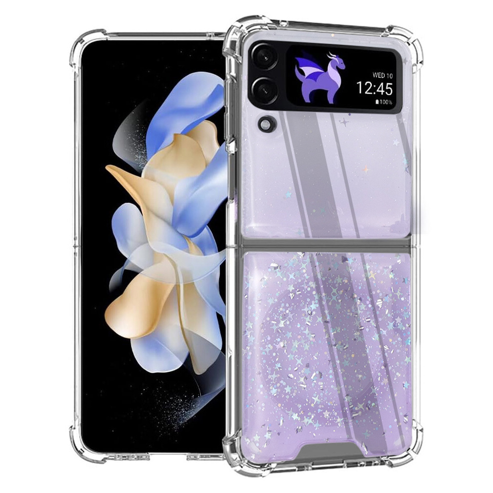 Samsung Galaxy Z Flip 4 5g Glitzerhülle Für Magsafe, Lila