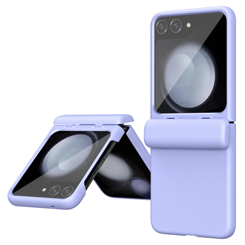 Schutzhülle Für Samsung Galaxy Z Flip7 Fe / Z Flip6, Schlankes Leder, Lila