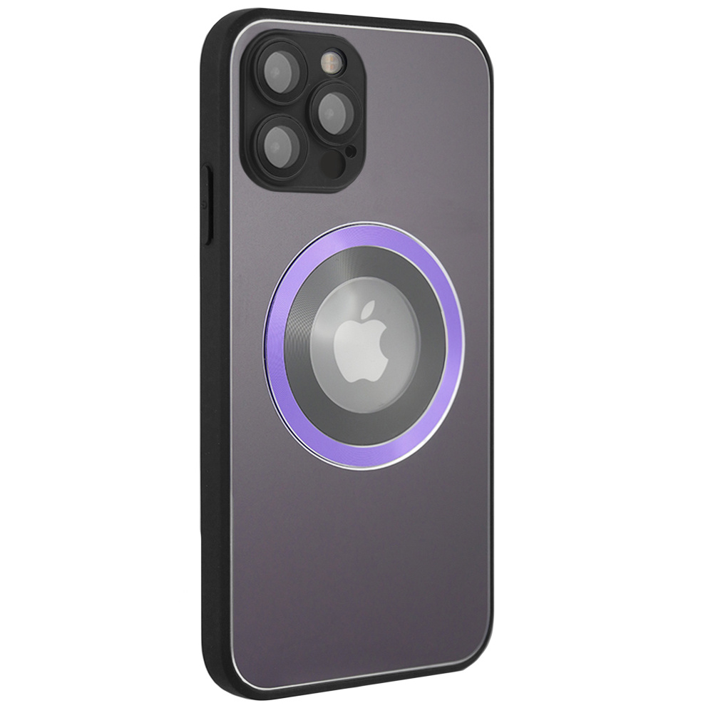 Magsafe-hülle Für Iphone 12 Pro Max, Aussparung Für Das Apple-logo, Lila