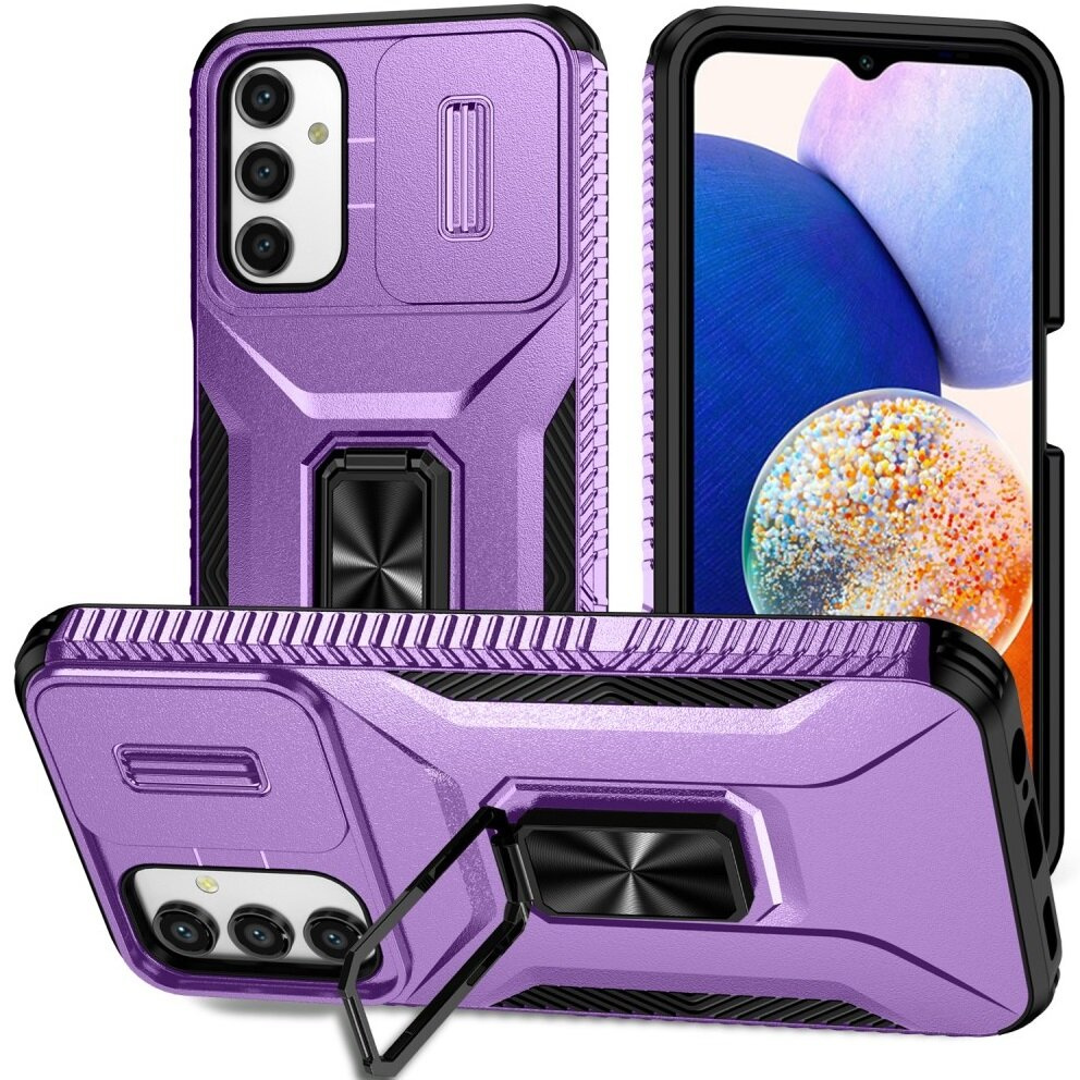 Samsung Galaxy A05s Hülle, Schiebe-linsenabdeckung, Lila