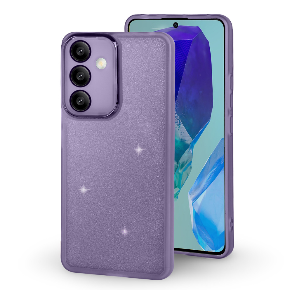 Samsung Galaxy M55 5g Hülle, Glitzerpuder, Lila