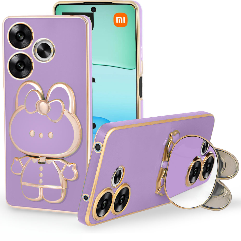 Hülle Für Xiaomi Redmi 13, Hasenmotiv, Lila