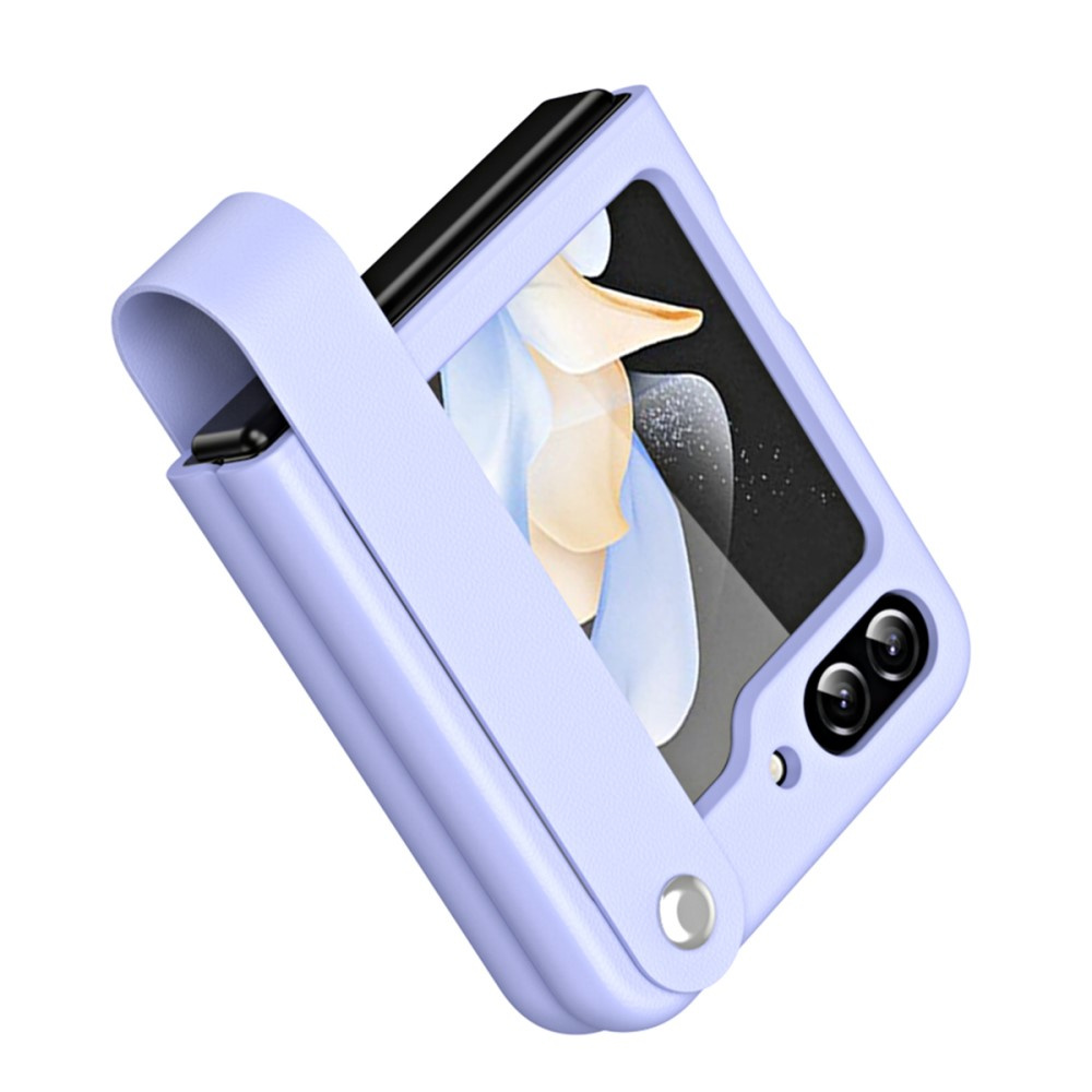 Schutzhülle Mit Armband Und Ständer Für Samsung Galaxy Z Flip5 5g, Lila