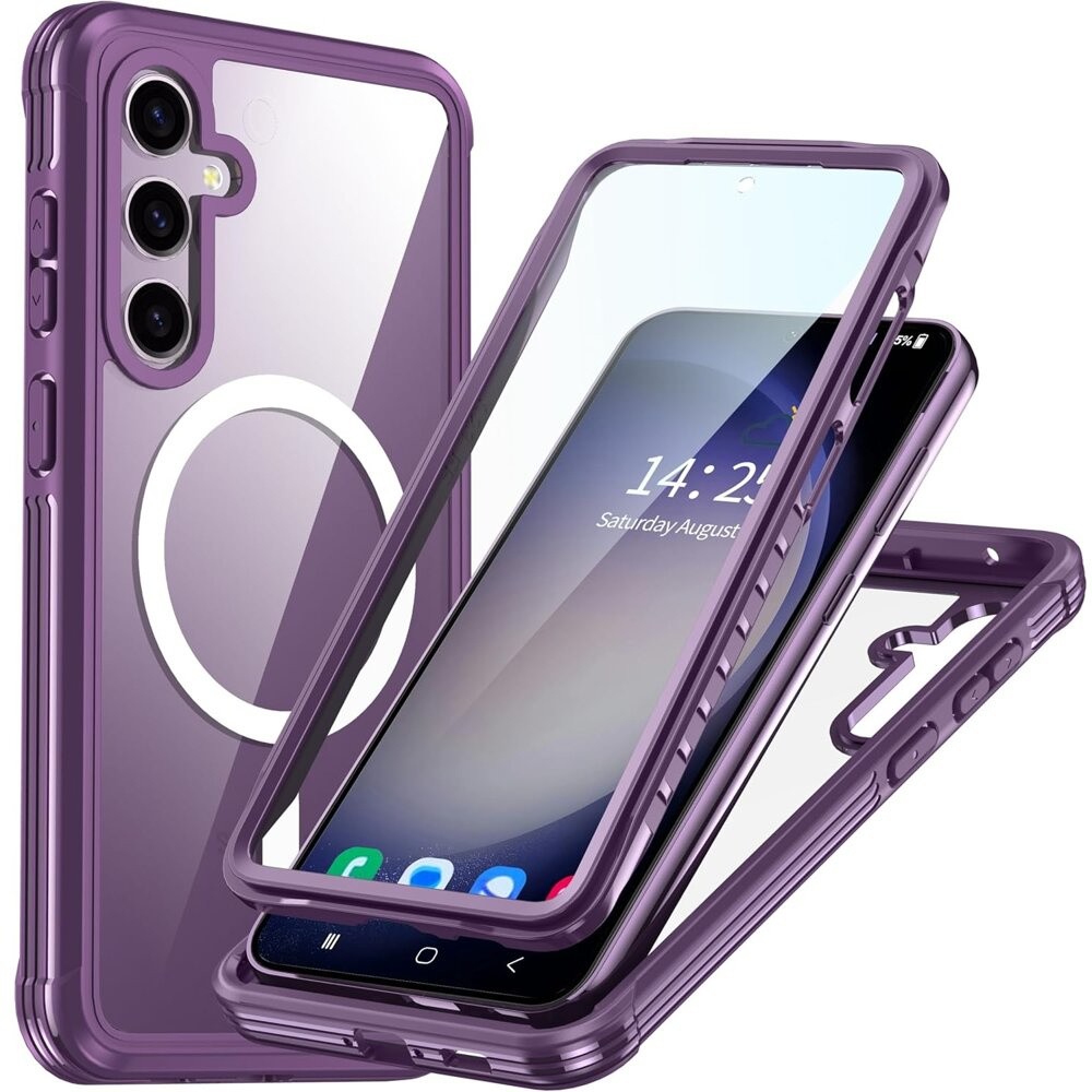 Stoßfeste Hülle Für Samsung Galaxy S23 Fe Mit Displayschutzfolie Für Magsafe, Lila