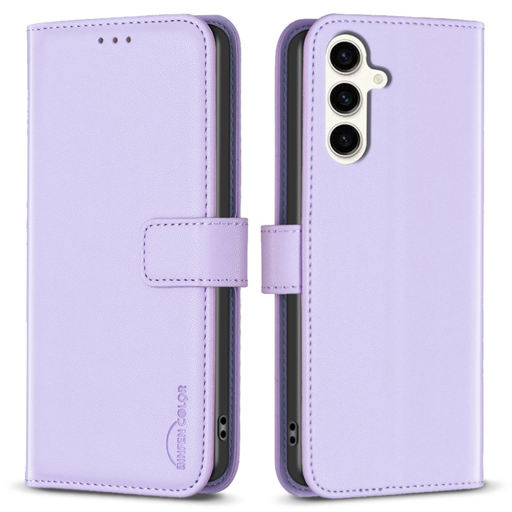 Flipcase Für Samsung Galaxy S23 Fe, Binfen Wallet, Lila + 9h-glas