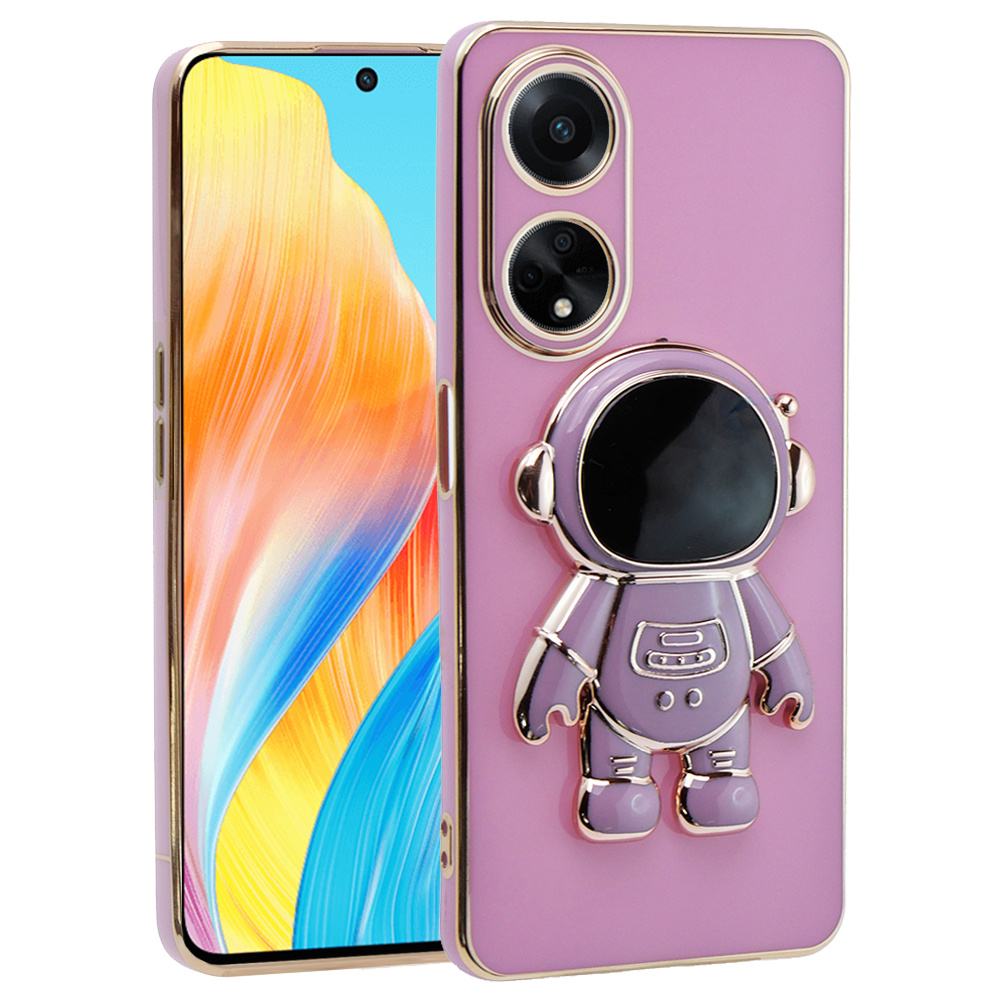Hülle Für Oppo A38 / A18, Astronaut, Lila