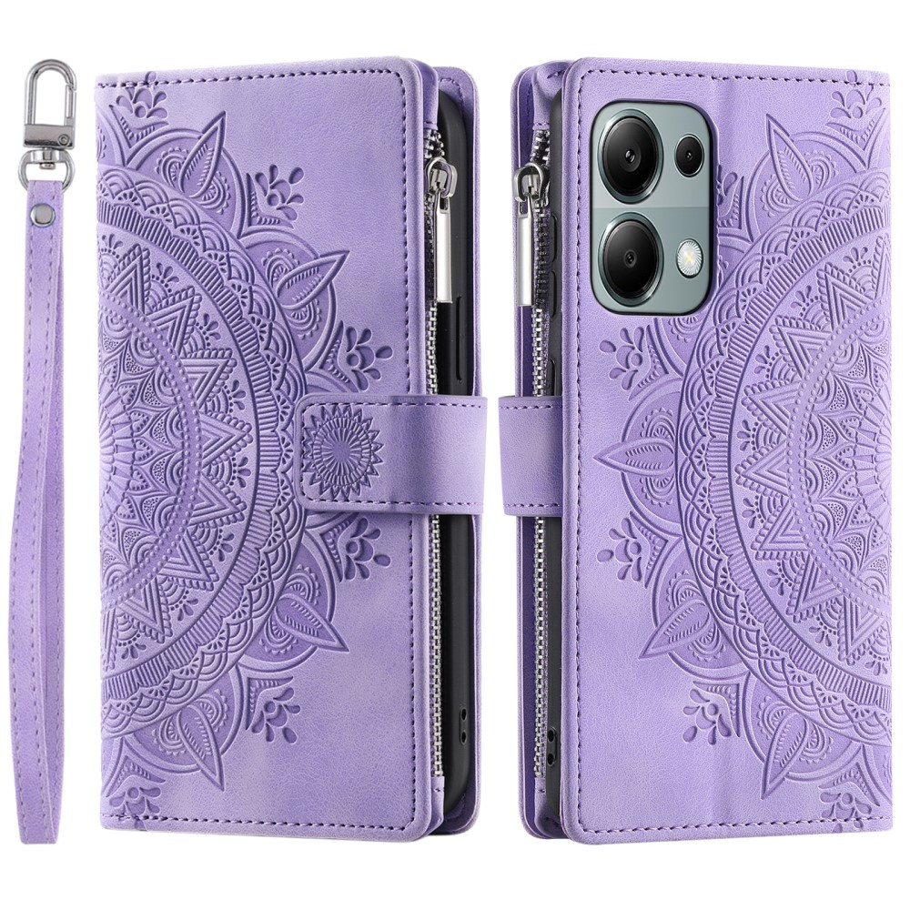 Klapphülle Für Xiaomi Redmi Note 13 Pro 4g / Poco M6 Pro 4g, Mandala, Lila