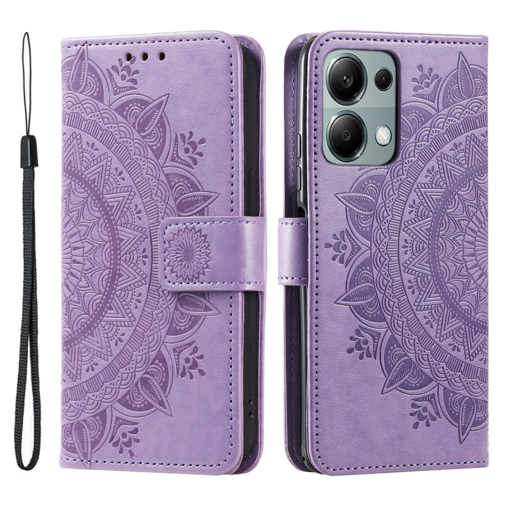 Klapphülle Für Xiaomi Redmi Note 13 Pro 4g / Poco M6 Pro 4g, Mandala-blume, Lila