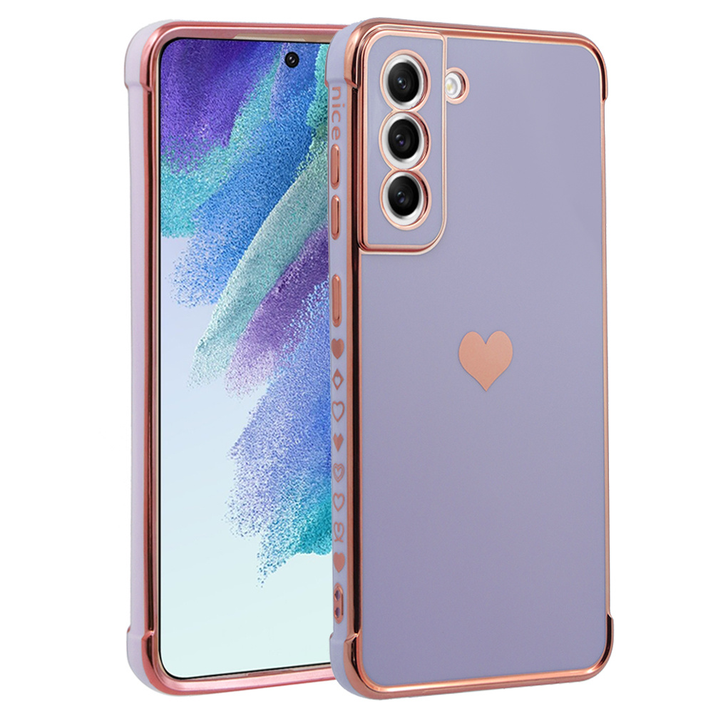 Schutzhülle Für Samsung Galaxy S21 Fe, Elektroherz, Lila