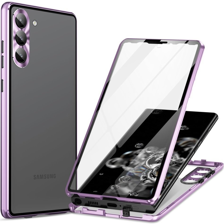 Samsung Galaxy S23 Hülle, Magnetisches Dualglas, Lila
