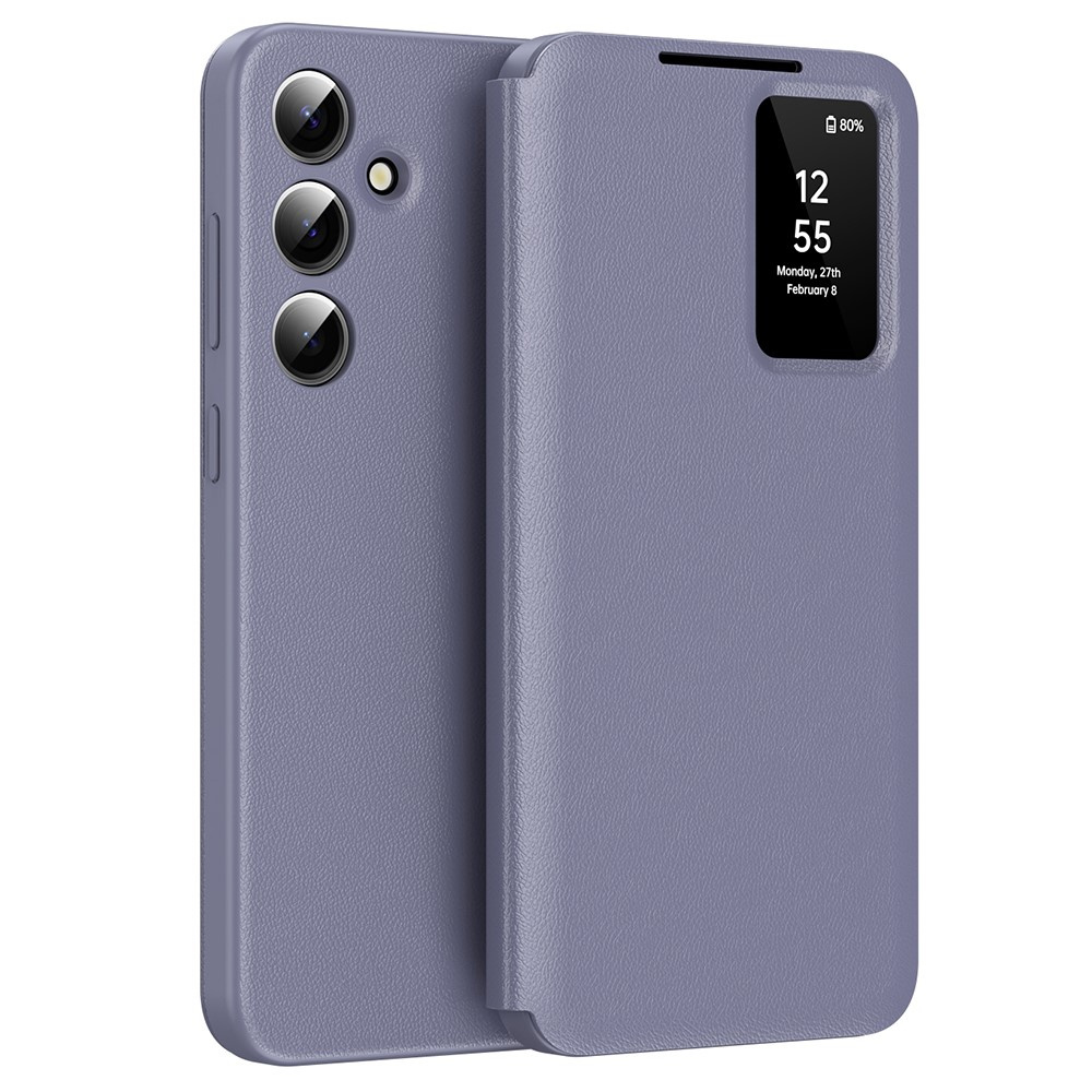 Samsung Galaxy A55 5g Klapphülle – Lila, Smart View Wallet Mit Kartenfach