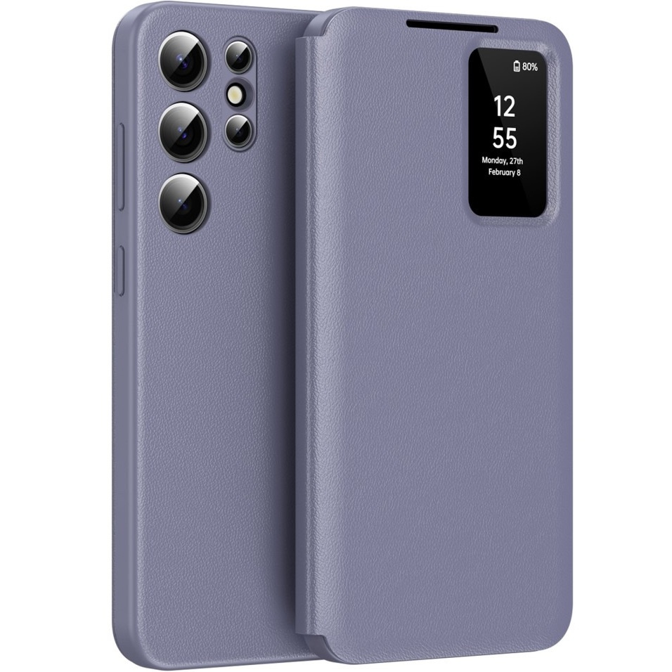 Samsung Galaxy S25 Ultra Smart View Wallet Flip Case, Lila